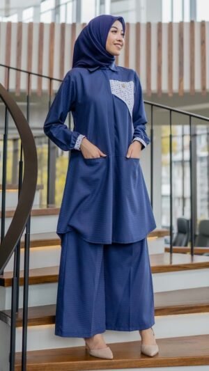 Yuuna Set Baju Muslim Gamis - Gallery Muslim
